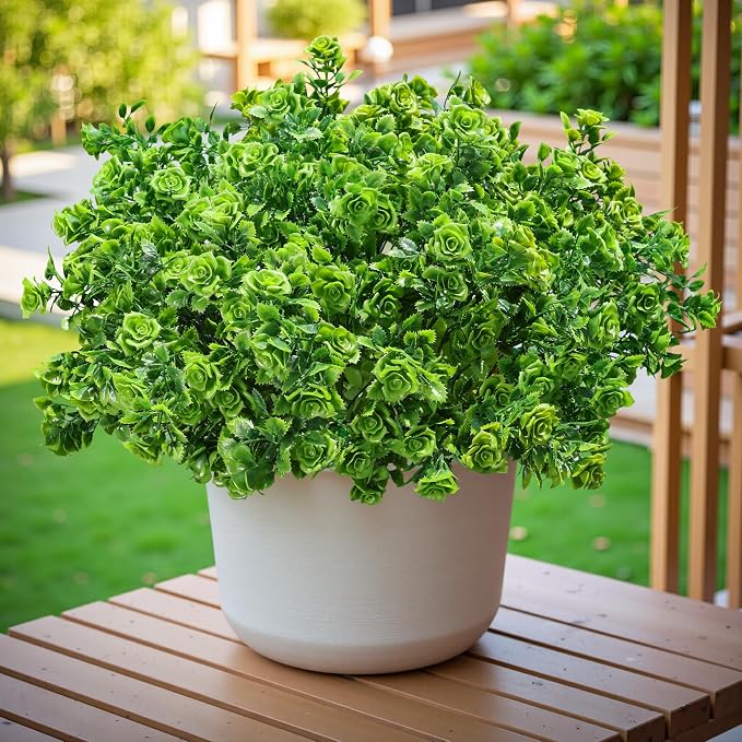 Artificial Plants for Outdoors Outside Spring Summer Decoration, 12 Bundles - Image 8