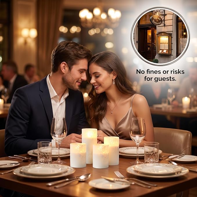 VENTA Frosted Glass LED Candles, Relaxing Hygge Ambiance - Image 8