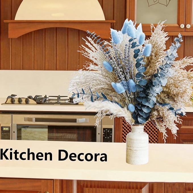 Dusty Blue Dried Flower Bouquet - Image 7