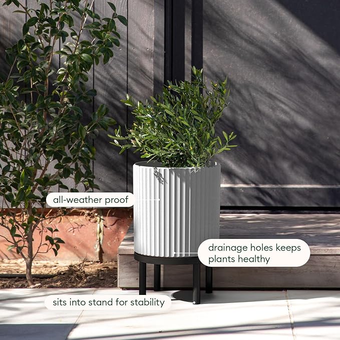 Veradek Demi Series Round Planter w/ Stand - Image 7