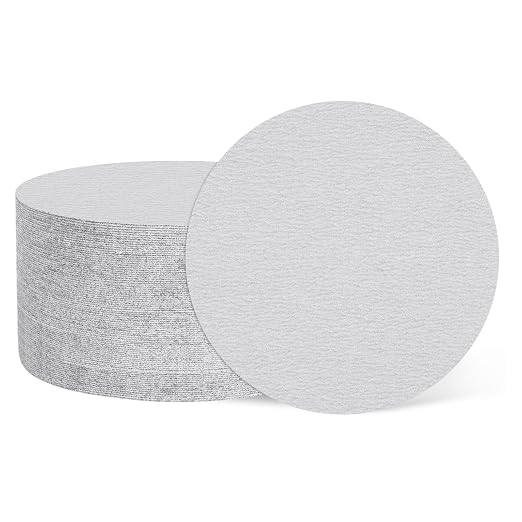 HARFINGTON 50 Pcs 6 Inch Sanding Disc 180 Grit White Aluminum Oxide | Hook and by HARFINGTON