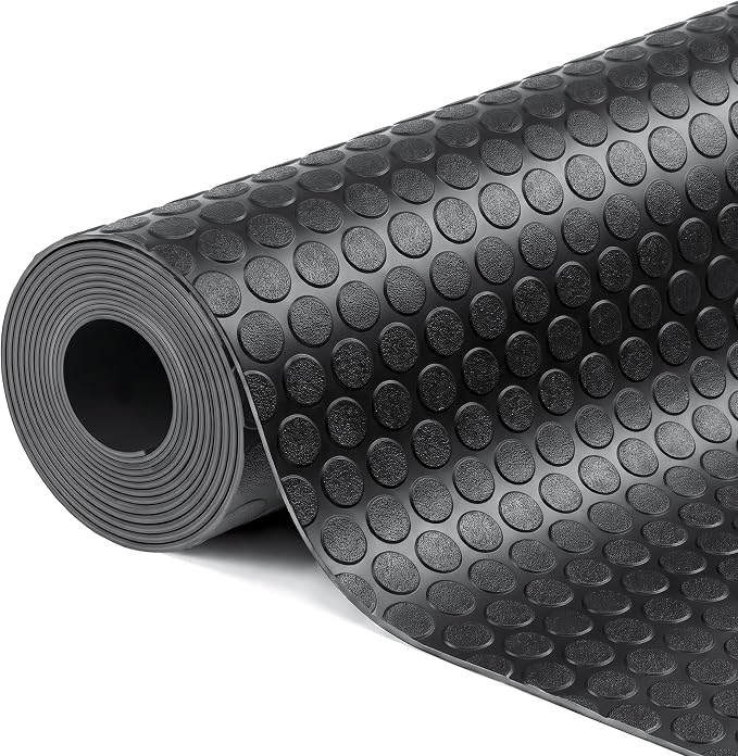 SEAL 6 x 20 FT Premium Garage Floor Mat, Solid 2.8mm Thick Lay-Flat Black by SEAL