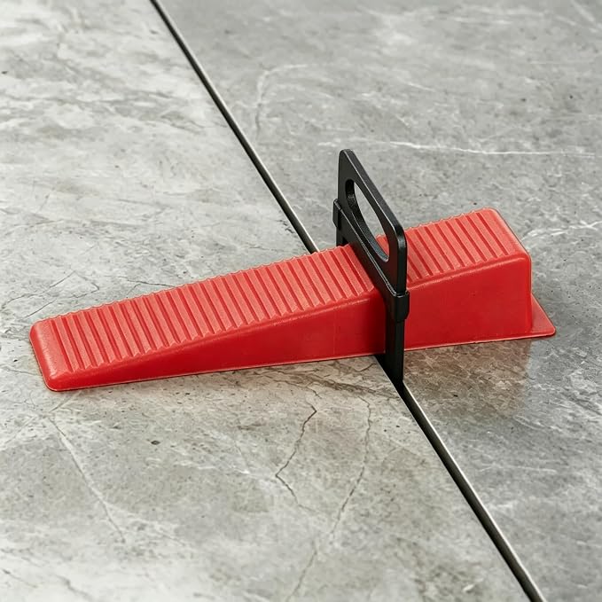 4-in-1 Tile Leveling System Kit, including tile spacers, reusable wedges - Image 8