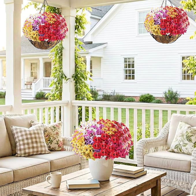 22 Pack Artificial Flowers for Outdoor Indoor Fake Plants | Faux Silk Flowers - Image 6