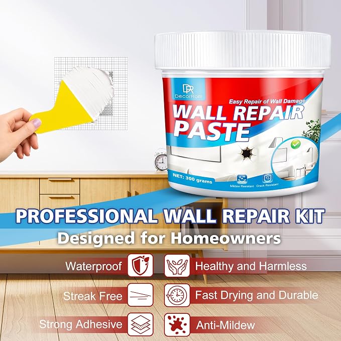 Drywall Repair Kit, 10.6oz Drywall Hole Patch Repair Kit Wall Patch Repair | - Image 2