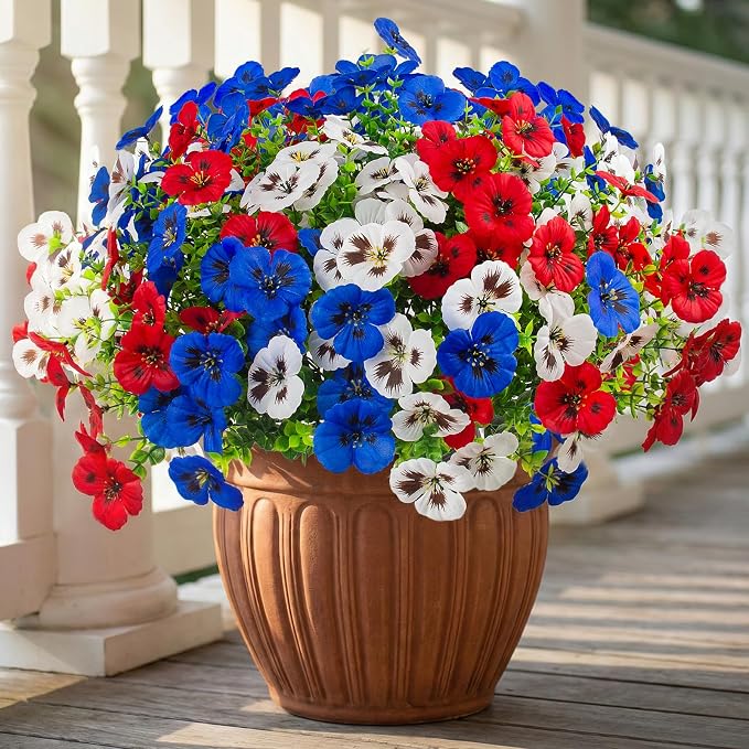 18 Pcs Artificial Fake Pansy Flowers - Image 5