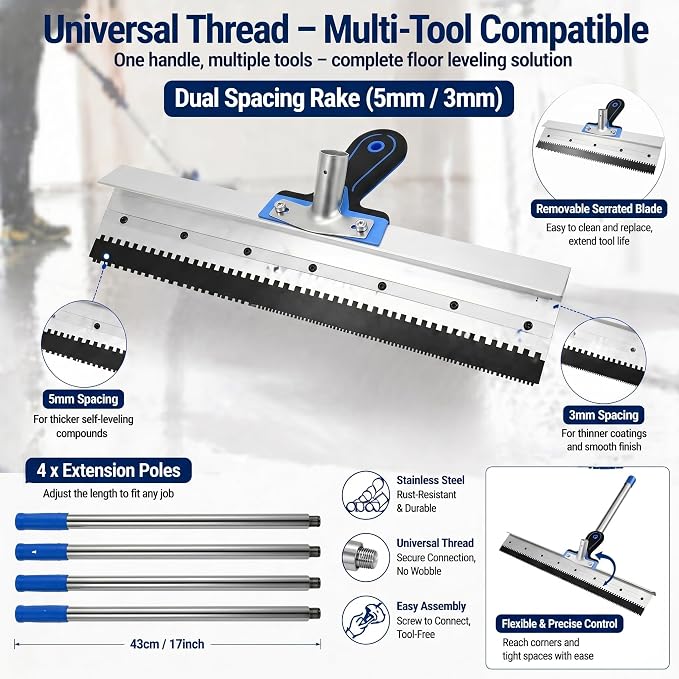 Self-Leveling Cement Tool Kit | Spiked Roller - Image 5