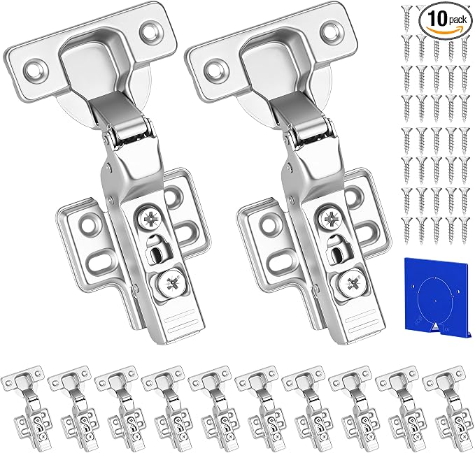 10 Pack Soft Close Inset Cabinet Door Hinges by KONIGEEHRE
