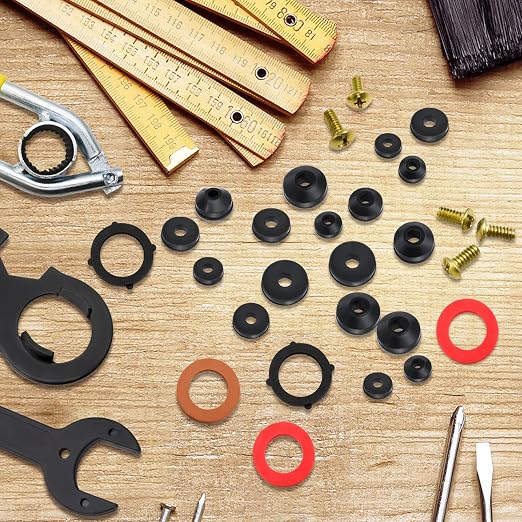 XBVV 32 Size 258 PC Faucet and Plumbing Rubber Washers Assortment Kit - Image 8