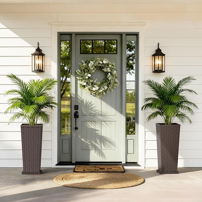 Set of 2 30 Inch Tall Plastic Planters - Image 4