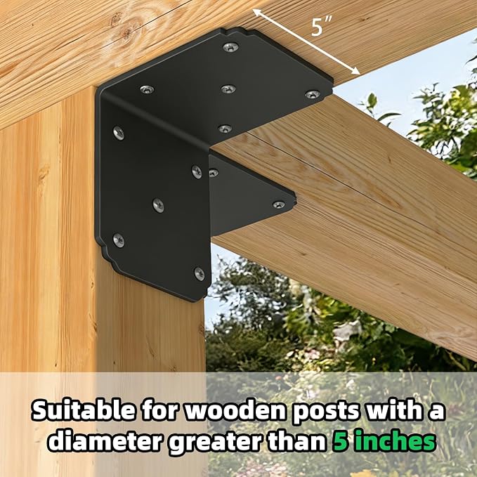 8 PCS 6" x 6" x 5" L Right Angle Bracket, Heavy Duty Corner Brace | - Image 6