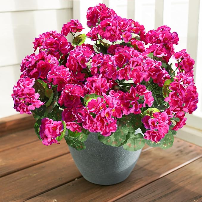 Artificial Geranium Fake Flowers - Image 9