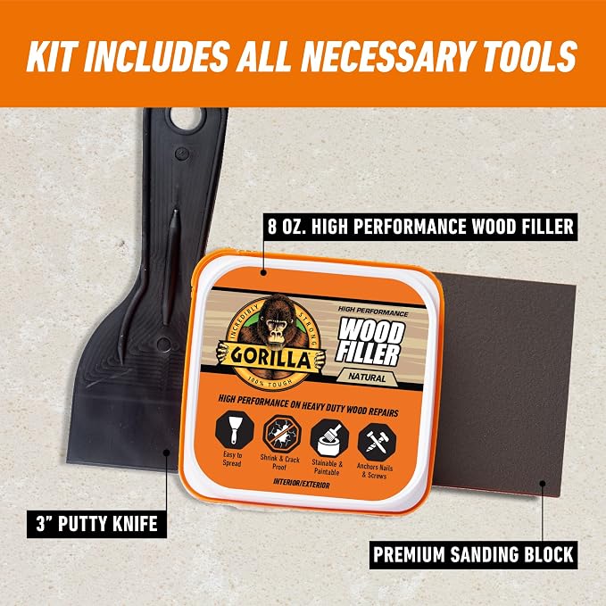Gorilla All Purpose Wood Filler Kit, - Image 2