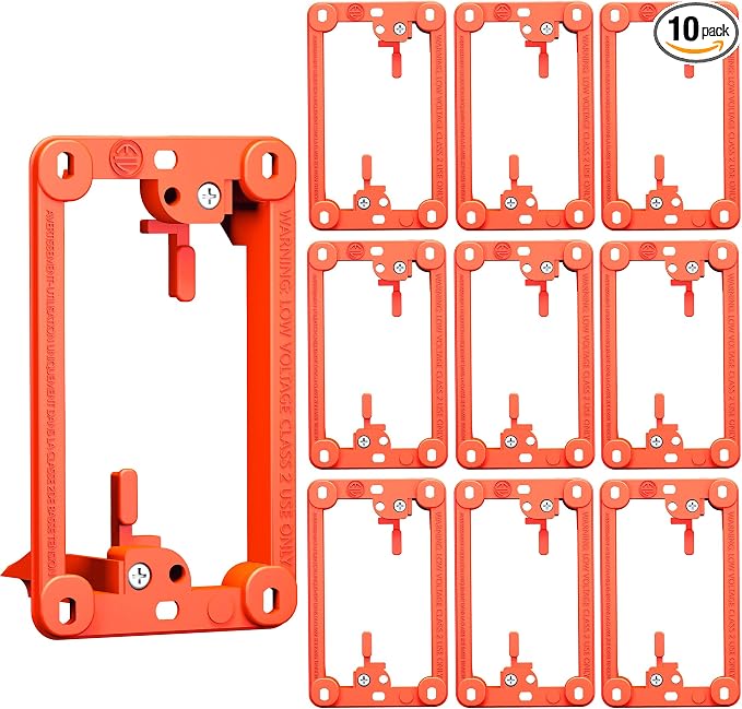 BestMounts Low Voltage Mounting Bracket 1 Gang, 10 Pack by BestMounts