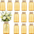 12 Pack Mason Jar Vases for Centerpieces, Wide Mouth Mason Jars by LEYIQU