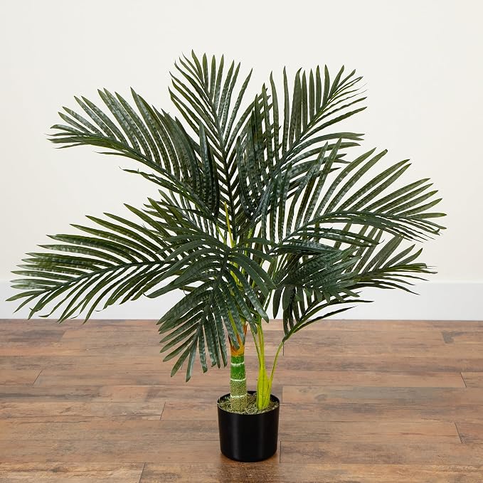 Nearly Natural 3ft Golden Cane Palm Tree - Image 6