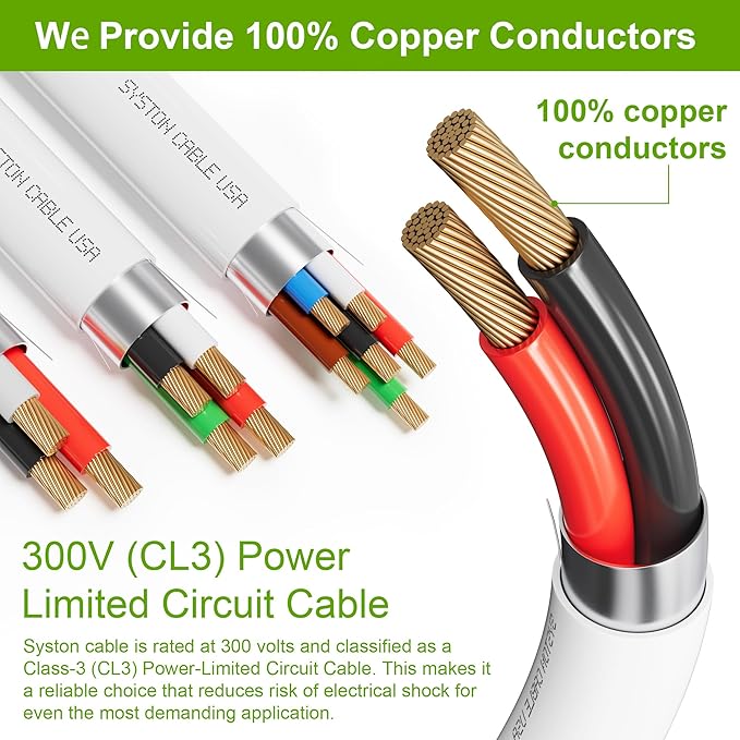 SYSTON 18/4 Fire Security Burglar Station Sound Alarm Control Cable Wire - Image 3