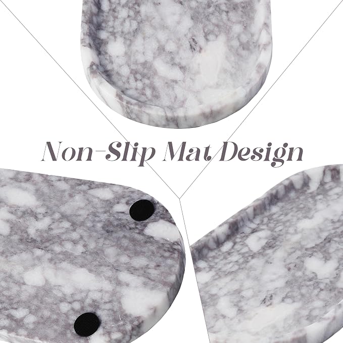Real Luxurious Natural Marble Vanity Tray, Stone Perfume Trays Jewelry Dish - Image 4