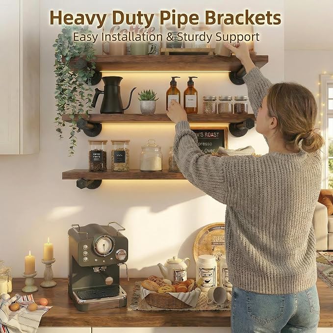 Industrial Pipe Shelf Brackets 8-Pack 14 Inch - Image 8