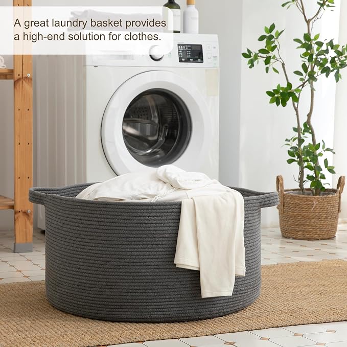 OIAHOMY 90L Extra Large Blanket Basket - Image 4