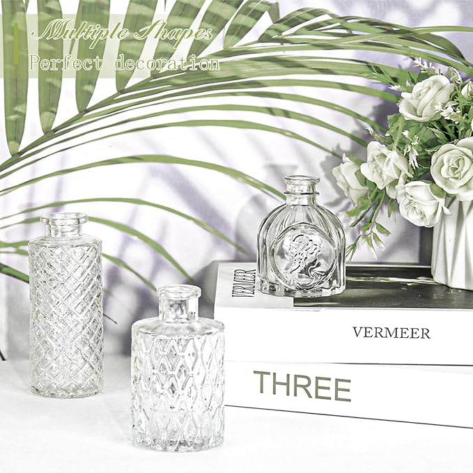 Set of 24 Glass Bud Vase Set, Small Vintage Clear Flower Vase Centerpieces - Image 5