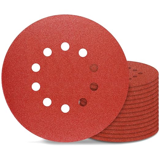 9 Inch 10 Holes Sanding Disc 150 Grit Drywall Sandpaper 15pcs by Awutzut