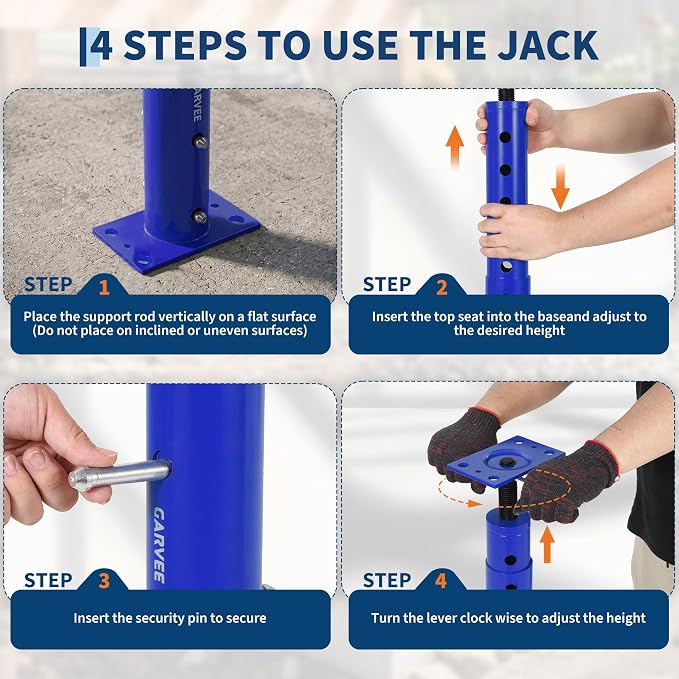 53"-93"Jack Post Adjustable House Jacks - Image 6