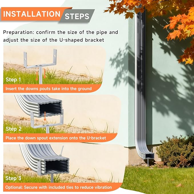 White Rainwater Downspout Bracket - Image 5
