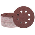 HARFINGTON 50 Pcs 5 Inch Sanding Discs 60 Grit Red Aluminum Oxide 8 Hole | Hook by HARFINGTON