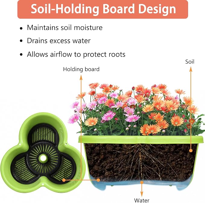 VECELO 5 Tier Vertical Garden Planter, Self Watering Stackable Planters - Image 5