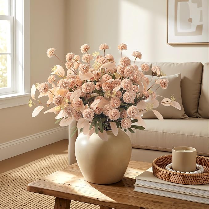 Alupssuc 16Pcs Faux Silk Mums Artificial Flowers - Image 4