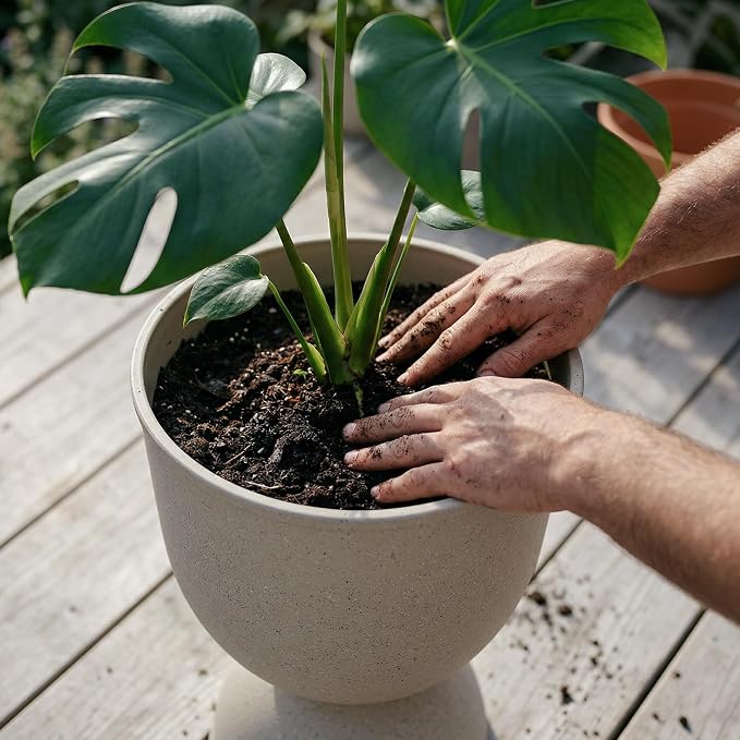 KOL Planters Flower Pots, Plastic Urn Planters - Image 6