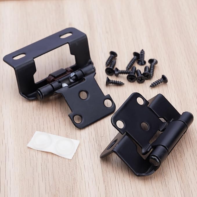 50 Pack 1/2" Overlay Black Cabinet Hinges - Image 9