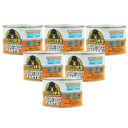 Gorilla Waterproof Patch & Seal Rubberized Sealant Paste, 1lb Can by Gorilla