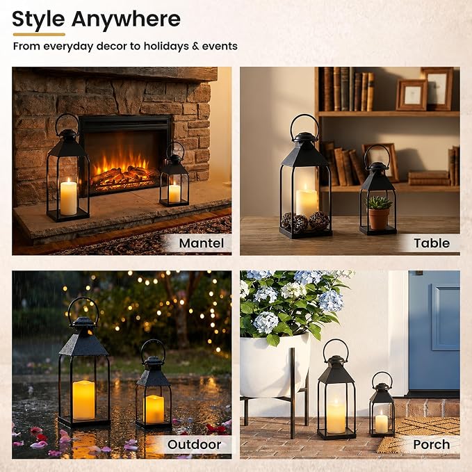 Decorative Metal Lanterns Indoor Outdoor, Wedding & Christmas, Party Decoration - Image 8