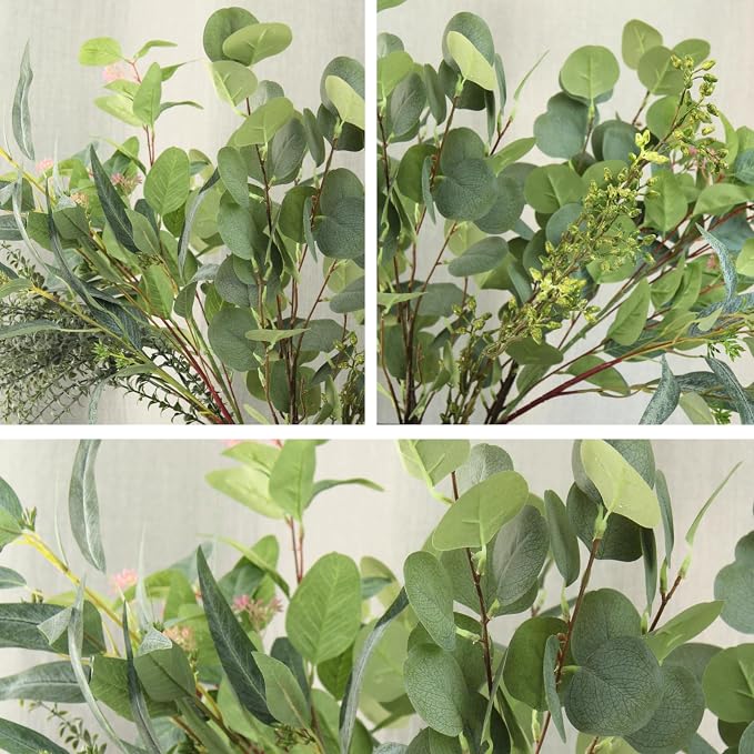 Large Eucalyptus Centerpieces for Table Decor, Artificial Greenery Stems | Real - Image 6