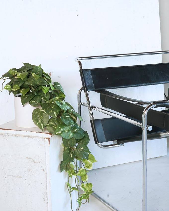 Retrograde 32" Fake Plant, Silk Faux Pothos Ivy Plant | Removable Pot Included - Image 2