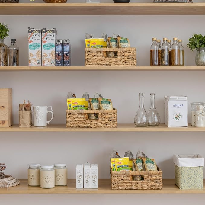 StorageWorks Water Hyacinth Pantry Baskets - Image 5