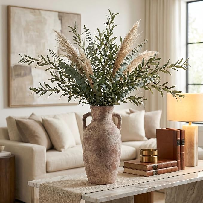 Ceramic Flower Vase with Handles - Image 8