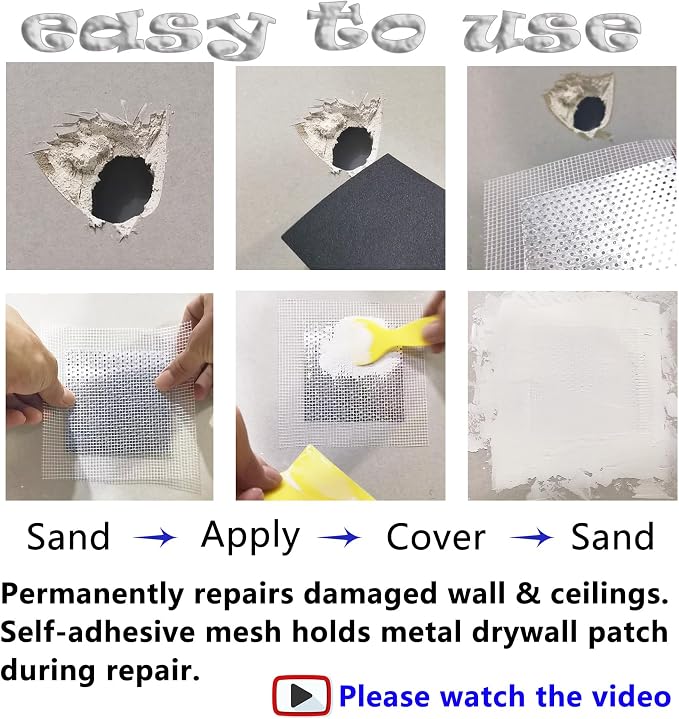 2/4/6/8 Inch Wall Repair Drywall Repair Patch kit - Image 2