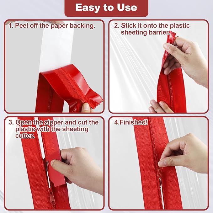 10 Ft Dust Barrier Poles, 4 Pack Dust Containment Poles - Image 6