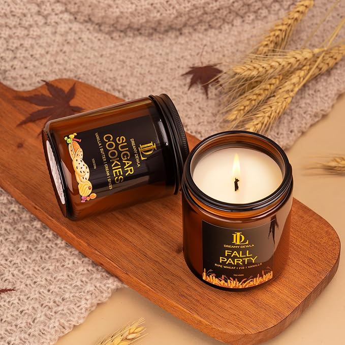 DL DREAMY DEWLA Fall Candle, Sugar Cookies Scented - Image 6