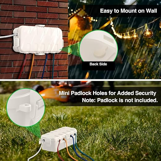 RESTMO Outdoor Electrical Box Waterproof, Extension Cord Cover | IP54 - Image 4
