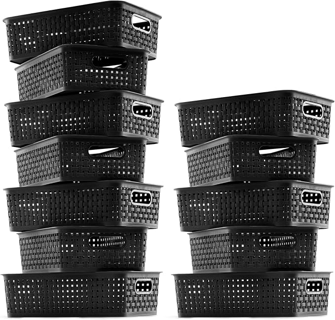 Plastic Storage Baskets, Small Pantry Organization and Storage Bins, Household - Image 7