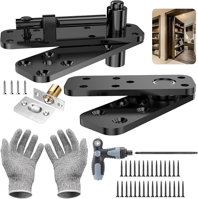 Hidden Door Hinge Pivot Hinge, 570LBS Load-Bearing Heavy Duty Pivot Door by Unknown