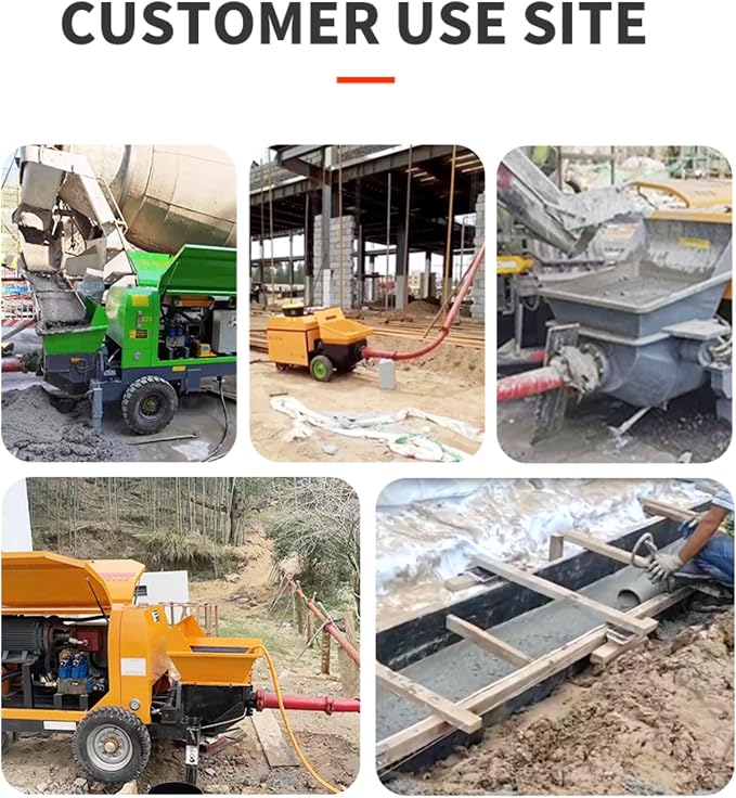 Ready Mix Concrete Pump Small Portable Hydraulic Cement Line Pump Machine | - Image 3