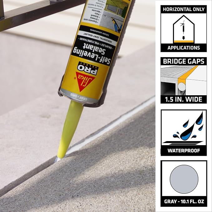 SIKA Sikaflex Self-Leveling Sealant, 10.1 Oz, Quick-Curing, Waterproof & - Image 4