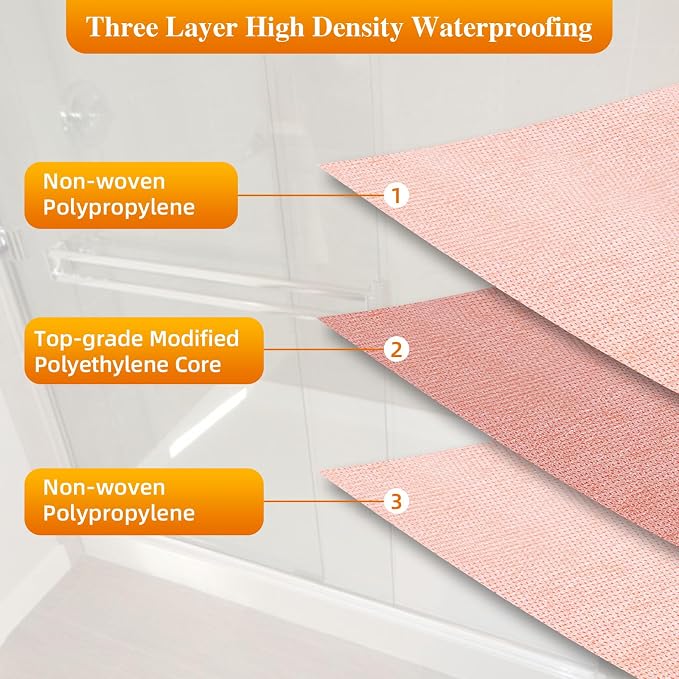 Waterproof Membrane Band Tape, Shower Waterproofing Membrane Strip -5" x50ft | - Image 3