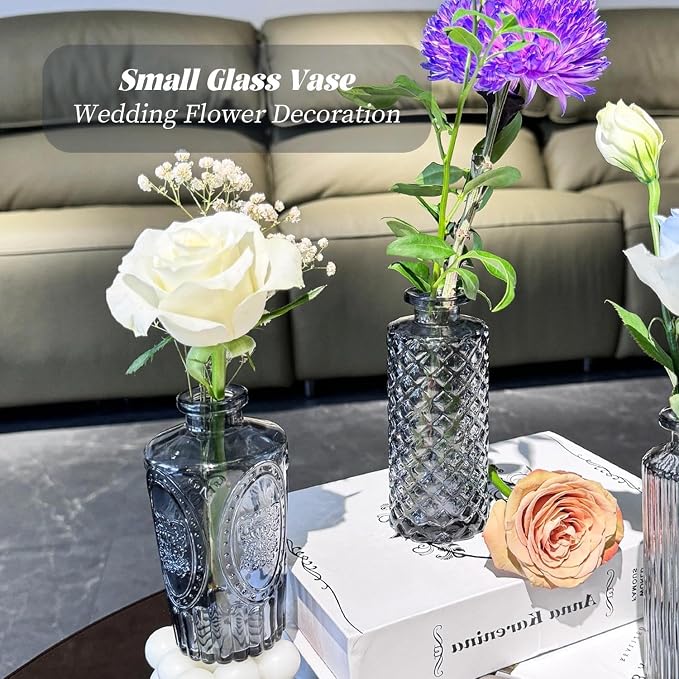 Mini Bud Vases As Wedding Centerpieces - Image 6