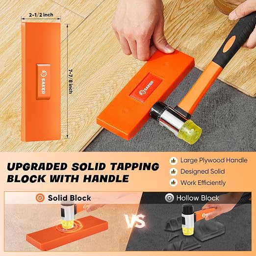 Saker Laminate Flooring Tools, 63-Piece Wood Flooring Installation Kit | LVP - Image 3